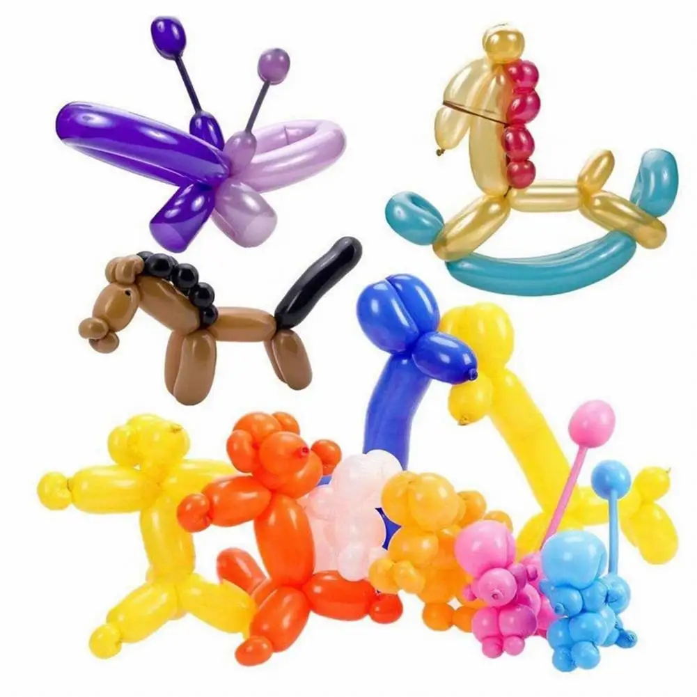 Latex balloon birthday balloon set birthday balloons party balloon set birthday party decoration set 100pcs Colorful Twisting Balloons Magic-Long Strip Latex 260Q Ballon Birthday Party Wedding Decoration DIY Animal Modeling