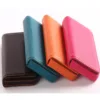 1pc PU Leather Business Card Holder With Magnetic Buckle Slim Pocket Name Card Holder Large Capacity Portable Credit Card Case 2