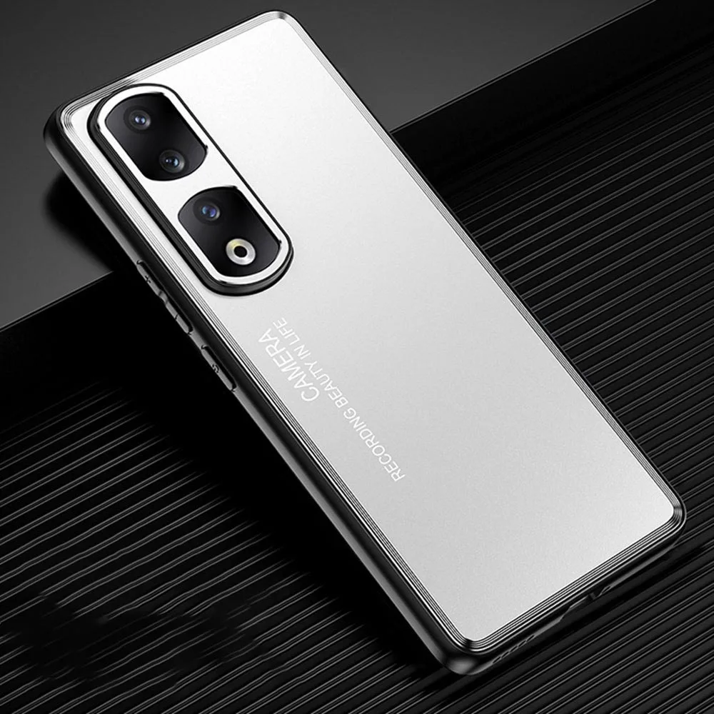 Matte Metal & Silicone Shockproof Bumper Case - Durable Hard Cover
