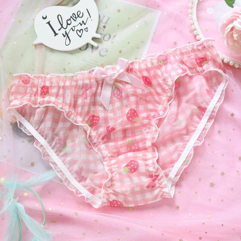 Lolita Underwear Lace Lingerie with Briefs Girl Bra Set Student Sexy Panties Wire Free Bra Bralette Lingerie