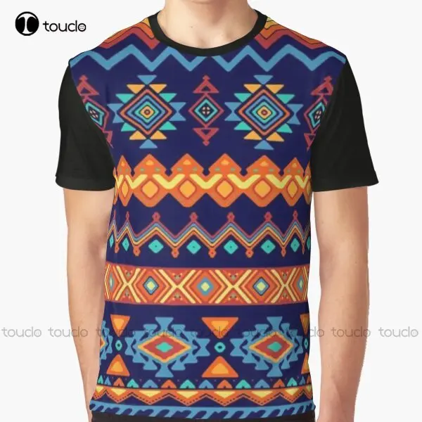 

Aztec Seamless Pattern Illustration Graphic T-Shirt Women T Shirt Digital Printing Tee Shirts Christmas Gift New Popular Xxs-5Xl