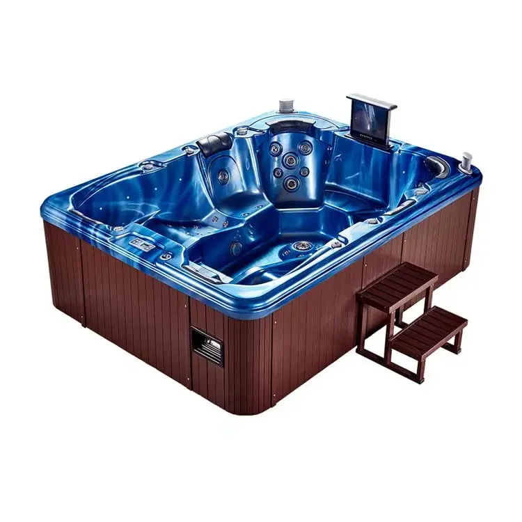 Factory Prices Bathroom Tub Luxury 8 Seats Whirlpool Outdoor Spas And Hot Tubs 2