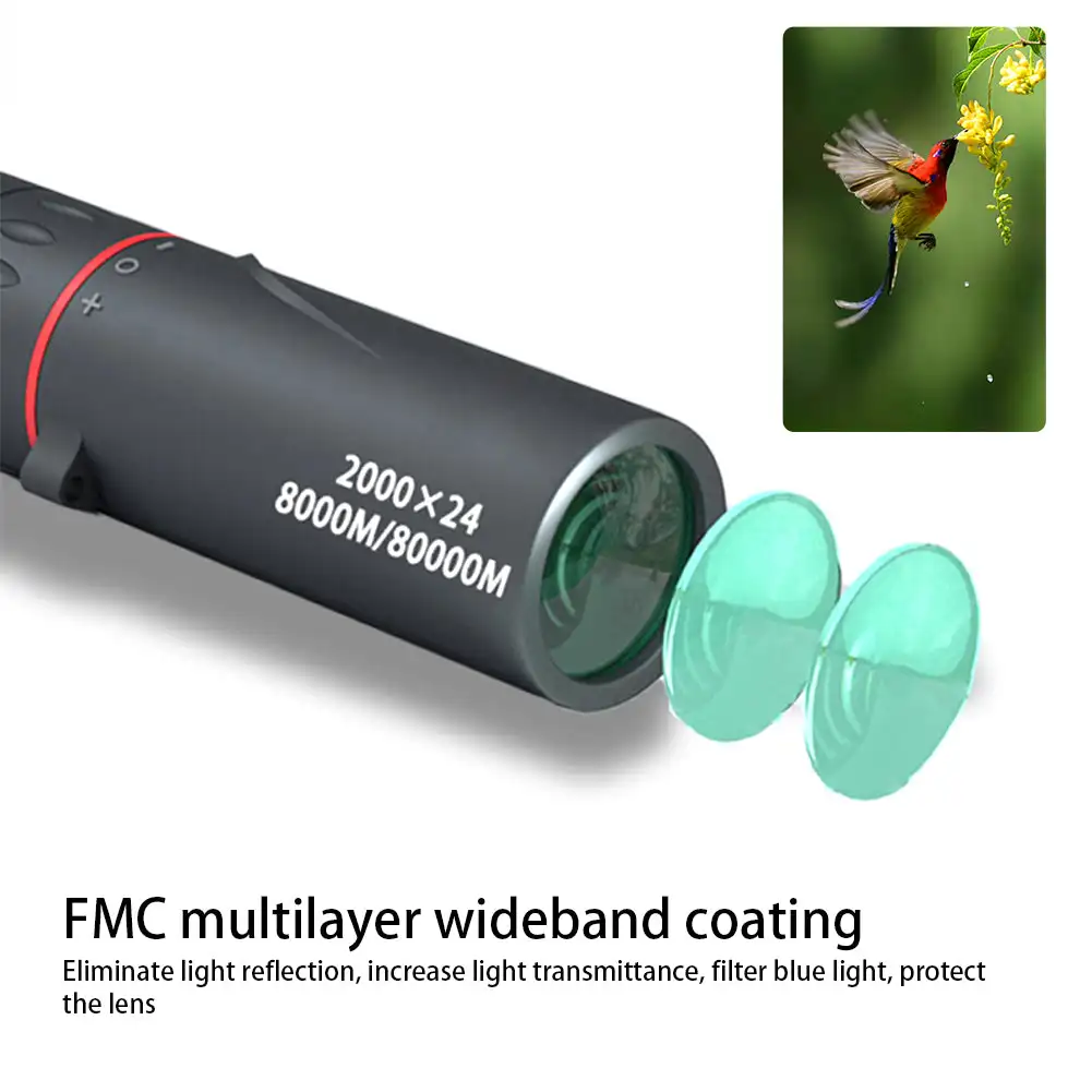 HD Binoculars 2000x24 Professional Monocular Telescope 8000 Meters Portable Eyepiece Binocularsin Pocket for Outdoor Camping 3