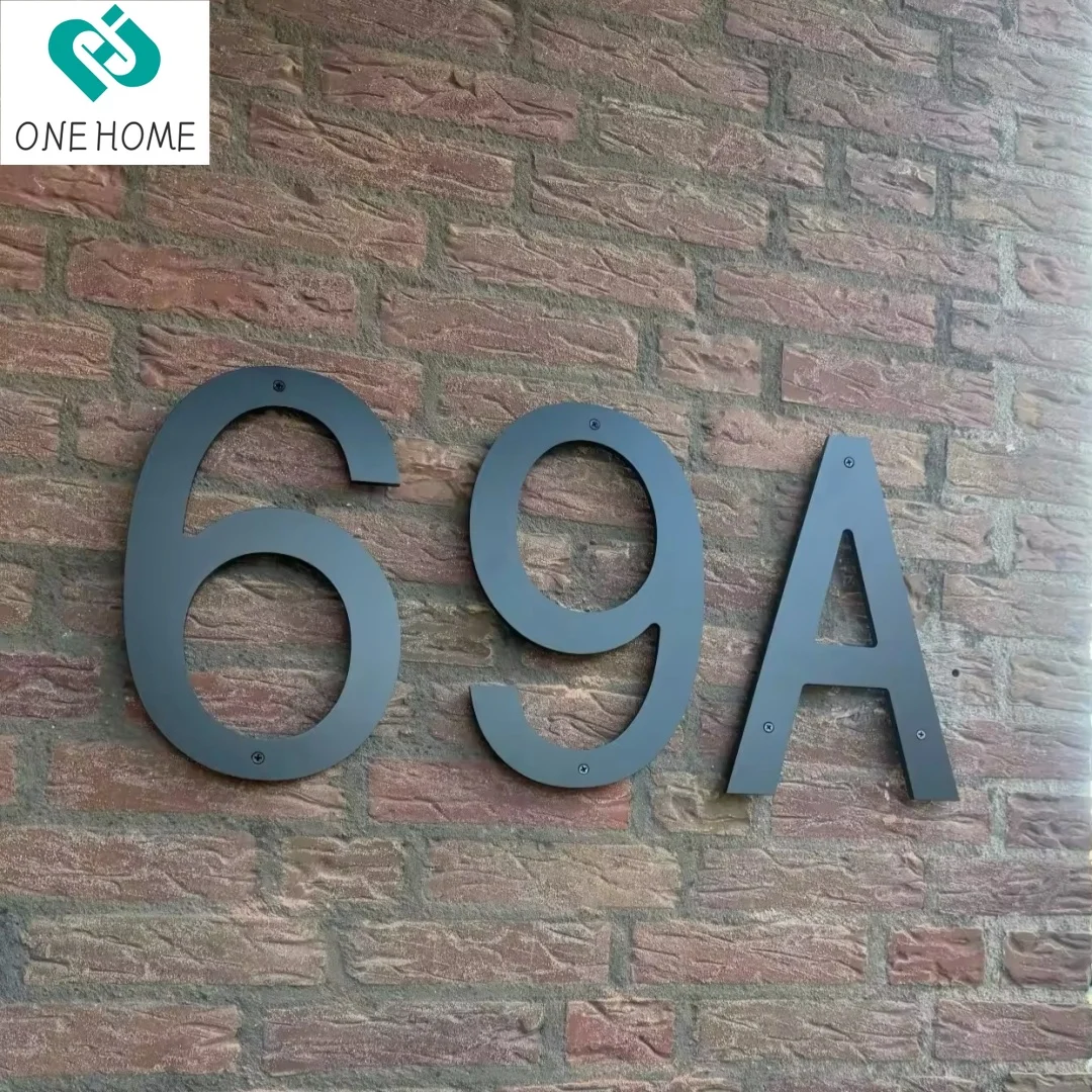 12 Inch 30cm Large Modern Floating House Numbers for Outdoor Door Address Garage Gate with Nail Kit house number signs house numbers
