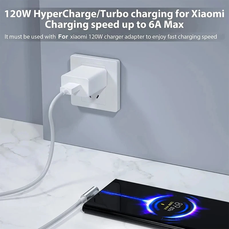 120W USB Type-C Turbo Charge Cable with 90-Degree Design