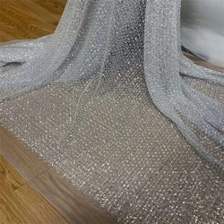 SJ Lace French Tulle Lace Fabric 2022 High Quality Nigerian Women Wedding Beaded Embroidery African Lace Fabric Dress jh14-10