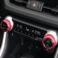 Couvercle de bouton de commande de climatisation en aluminium, 2 pièces, pour Toyota RAV4 WILDLANDER 2020 – 2025, couvercle d'anneau de bouton de Volume Radio 5