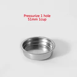 Enhanced Aluminum Alloy Bottomless Portafilter (1 cups 1 holes)