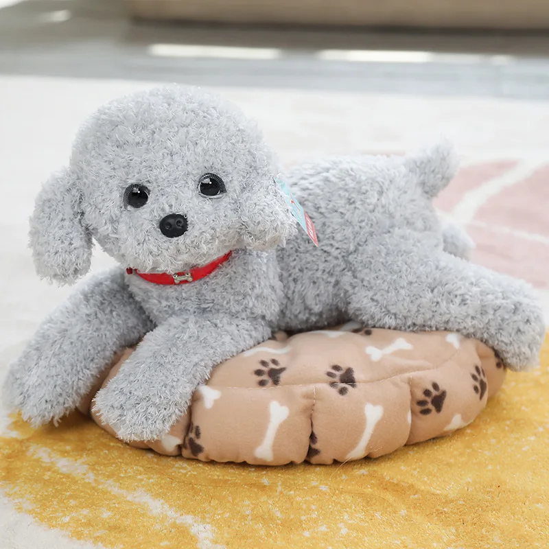 thumbnail image 1 of Soft Realistic Teddy Dog Plush Toy Funny Simulation Stuffed Little Puppy Dolls Lovely Birthday Gift for Baby Kids Girls, 1 of 5
