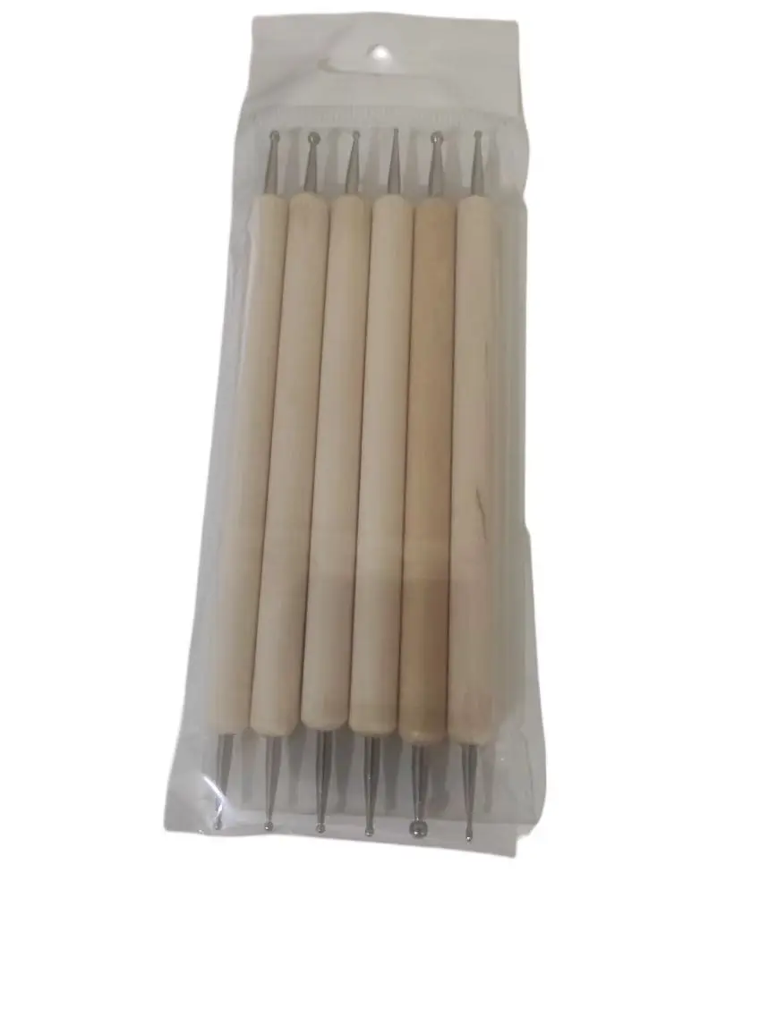 DIY Wooden Sculpting and Embossing Tools Set - 5/6 Pcs for Pottery and Ceramics Art