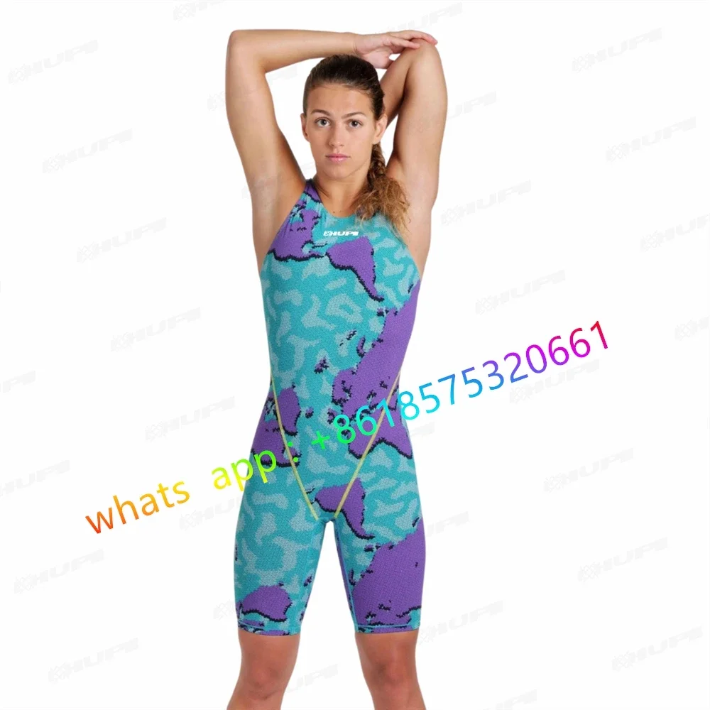 Swimwear Girs Professional One Piece Swimsuit Racing Training Bathing Suit Outdoor Sports Open Water Swimming Bodysuit