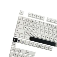 Mechanical Keyboard Minimalist Keycap Black White Japanese Cherry Profile For GH60 GK61X GK64X GK68 96 980 104 108 - Image 2