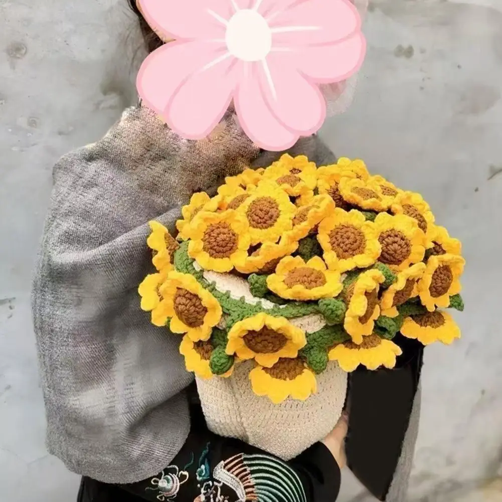 DIY Flower Bouquet Blanket Crocheted Sunflower Blanket Baby