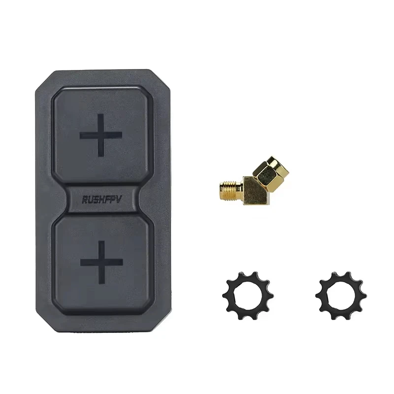 Antenne 5.8G pour Drone FPV - RHCP Noir, gros plan sur le connecteur et le câble