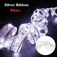 Ribbon Fairy Light Christmas Decoration Christmas Tree Ornaments For Home 2022 Bows String Lights Navidad Natal New Year 2023 