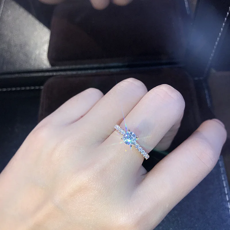 Trendy Claws Design Crystal Zircon Engagement Rings For Women Female Wedding Jewelry Accessories Gift Fashion Women Rings 3