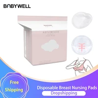 Babywell 100pcs Disposable Breast Nursing Pads Breathable Slim Super Absorbency Cotton Breast Pad Breastfeeding Nursing Pads New 1