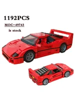 Classic Racing 10248 F40 Compatible MOC-49743 Sports Car 1192 PCS Splicing Assembly Building Block Toy Model DIY Kids Gift Gift 2