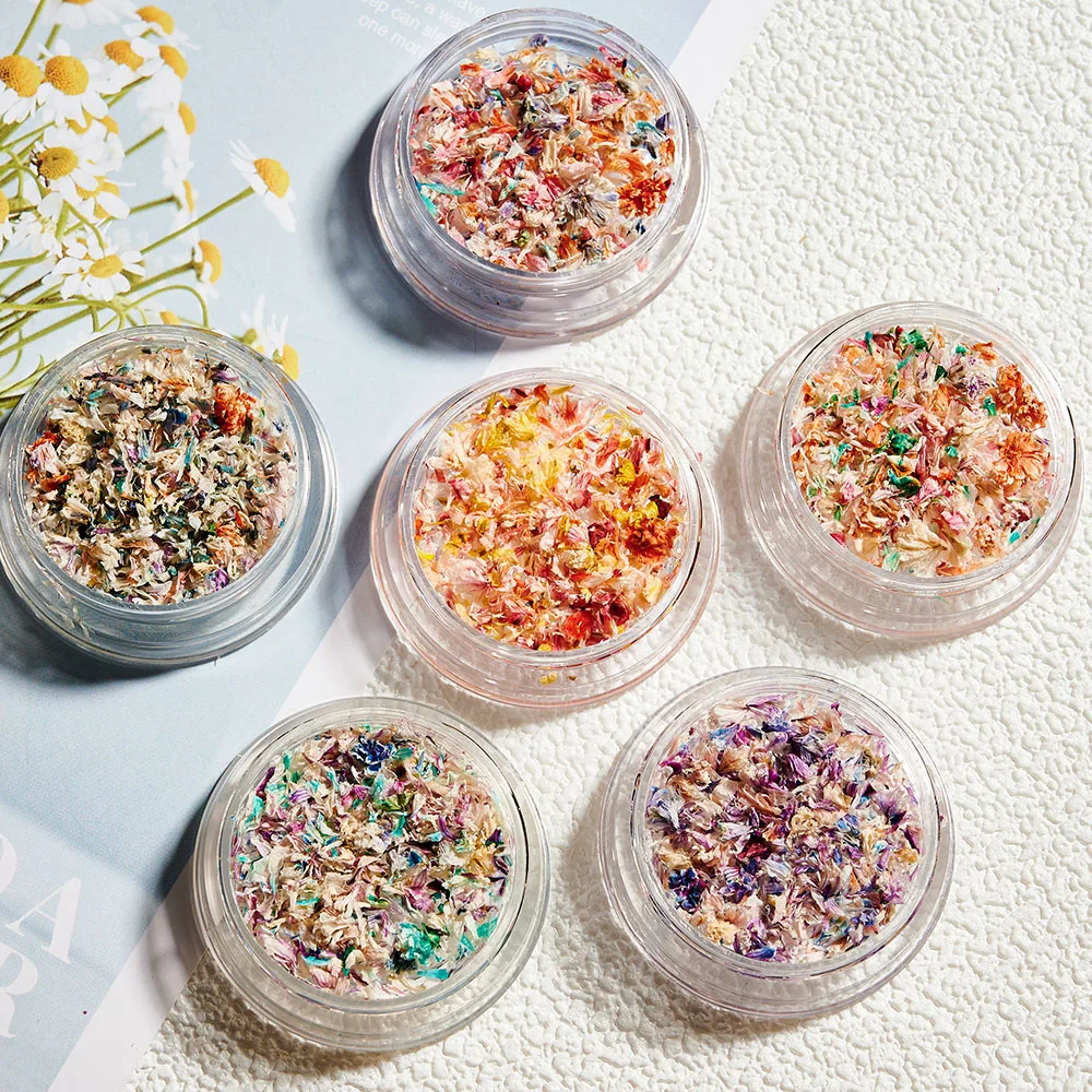 Nail Art DIY Dried Flowers Resin Mold Fillings UV Expoxy Flower For nail Art Accessories&Applique Pressed Flower Nail CRAFT 3D
