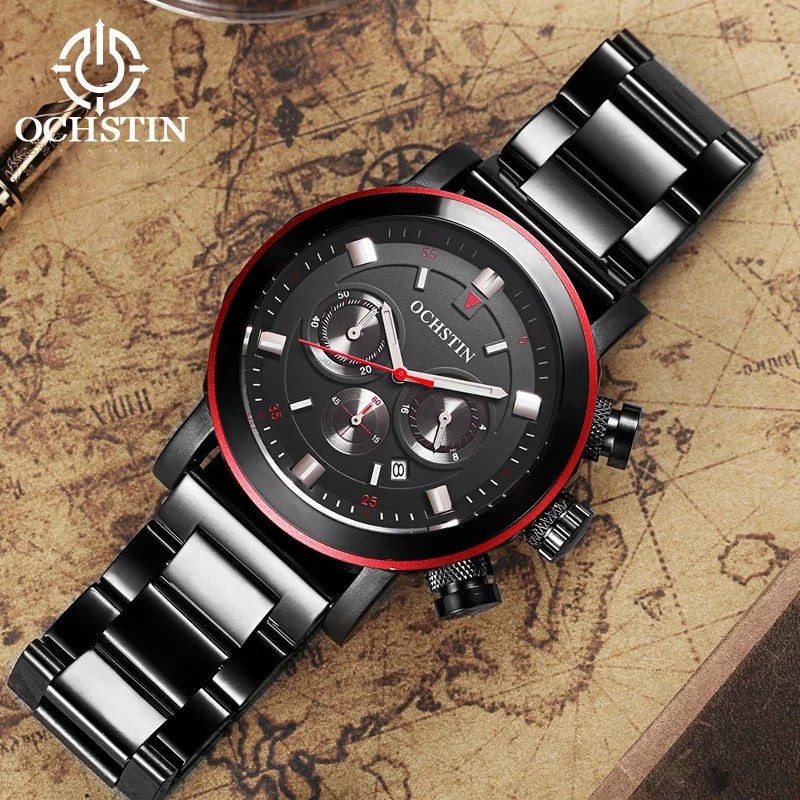 OCHSTIN Sports Trend Hot Model Mariner Series 2024 Men's Quartz Watch Wristwatch Multifunction Quartz Movement