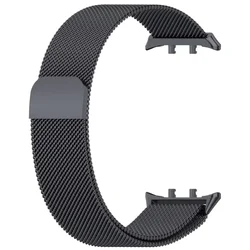 Magnetic Stainless Steel Milanese Strap - Breathable Replacement Bracelet for Honor Watch 5 (Grey)