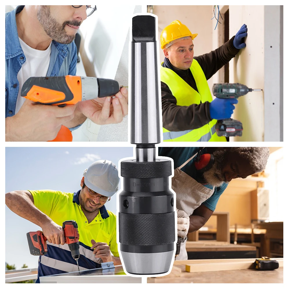 

Self Tighten Keyless Lathe Drill Chuck ArborsSet Stable Extension Drill Adapter Electric Drill Supplies