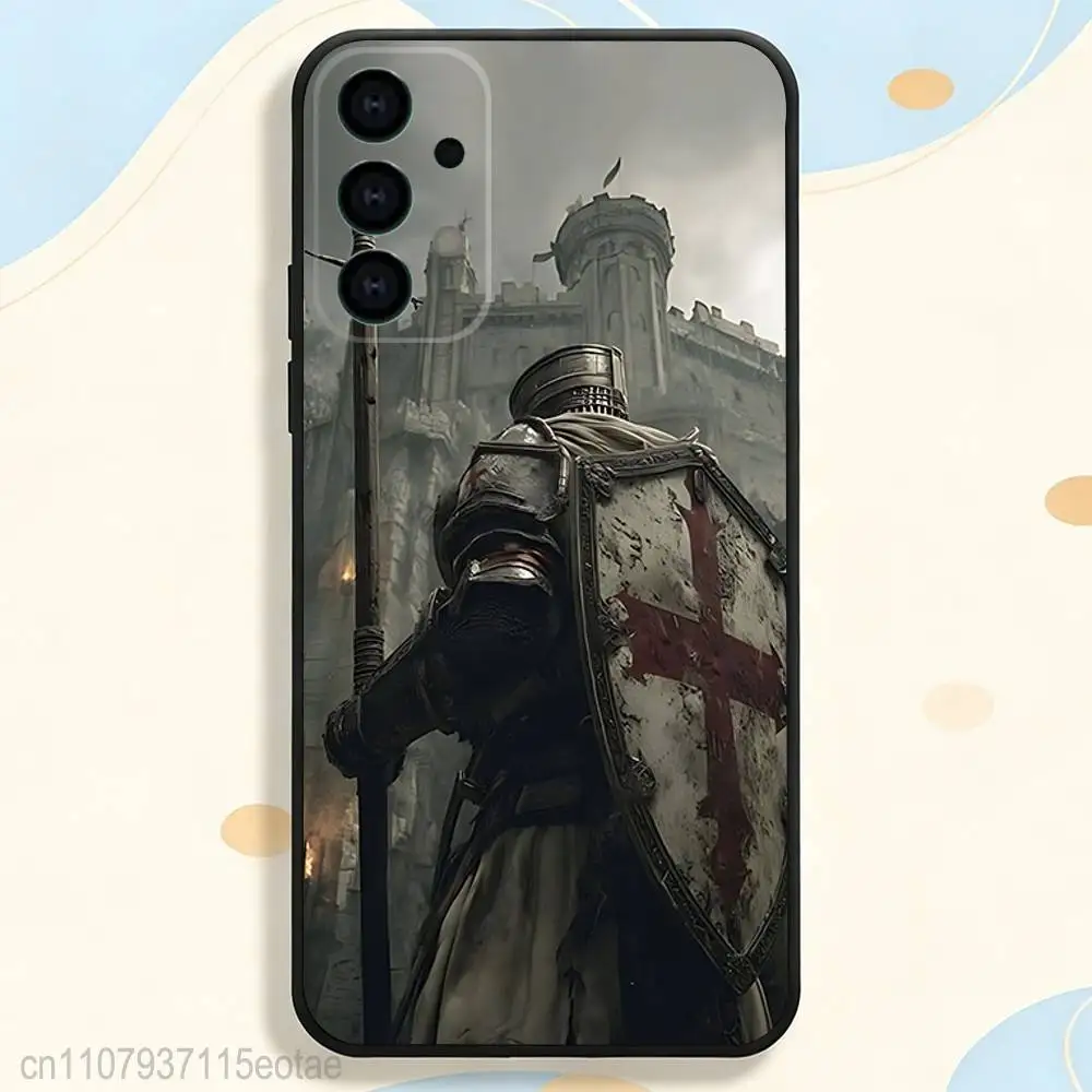 십자군 템플러 기사 아트 케이스 삼성 갤럭시 S26 S21 S25 FE S24 S23 울트라 S20 S9 S22 플러스 S10 TPU 커버