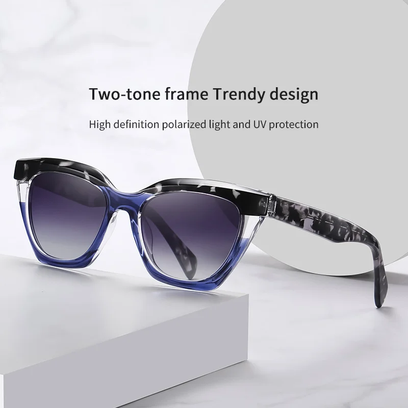 

DOISYER Fashion Tac Polarized Lens Sunglasses Acetate Sunglasses Women Cat Eyes Frame Sunglasses