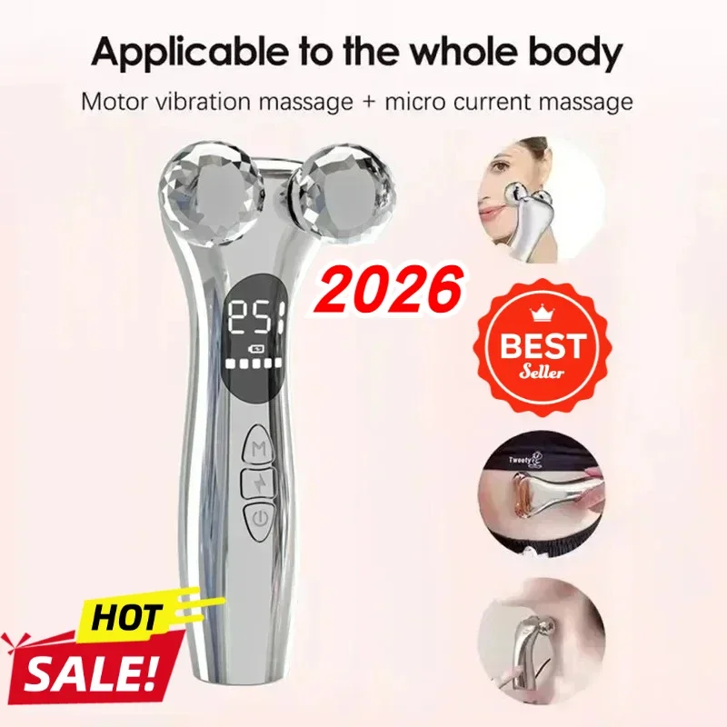 Professional Micro Current Skin Care Machine Tighten Skin Reduce Wrinkles Rechargeable Cordless Facial Lifting Massager for Home