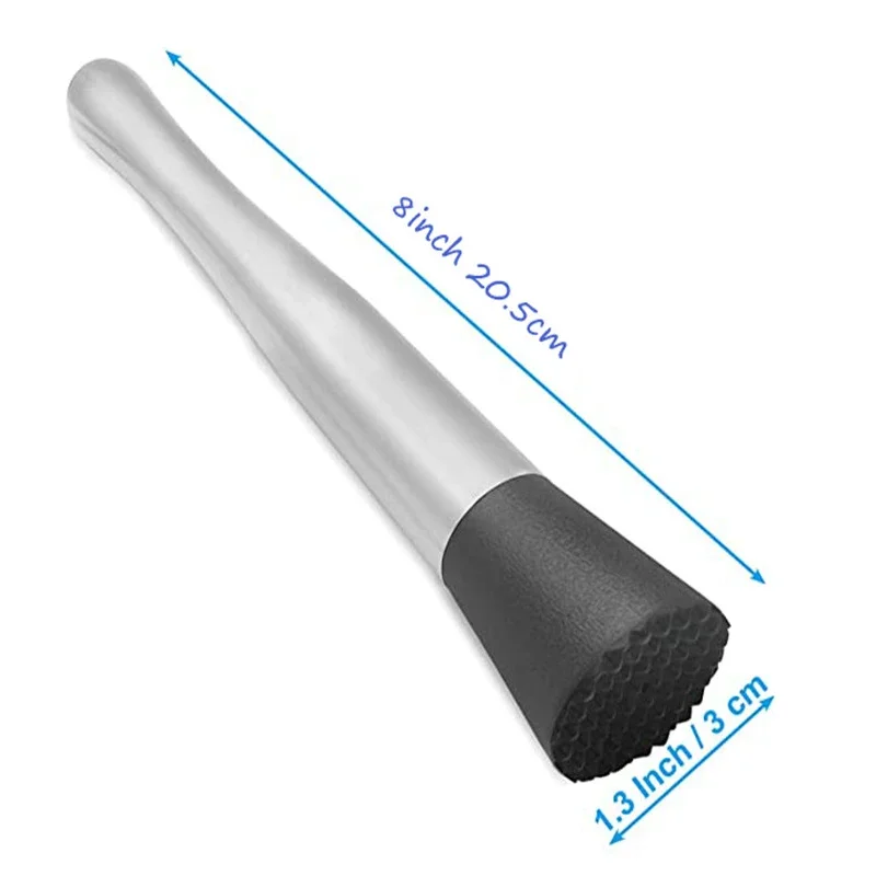 Description Picture 5 of item8 Inch Cocktail Muddler and Mixing Spoon, Stainless Steel Cocktail Muddler Home Bar Bartender Tool Barware Set