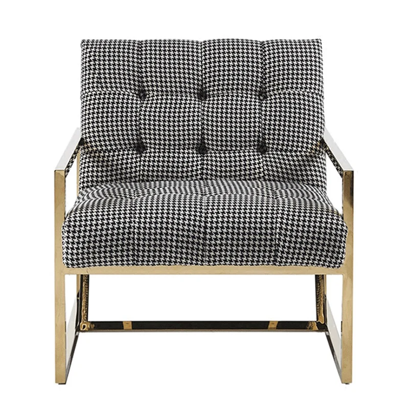 

YY Couch Leisure Chair Swan Velvet Gold Stainless Steel Conference Chair