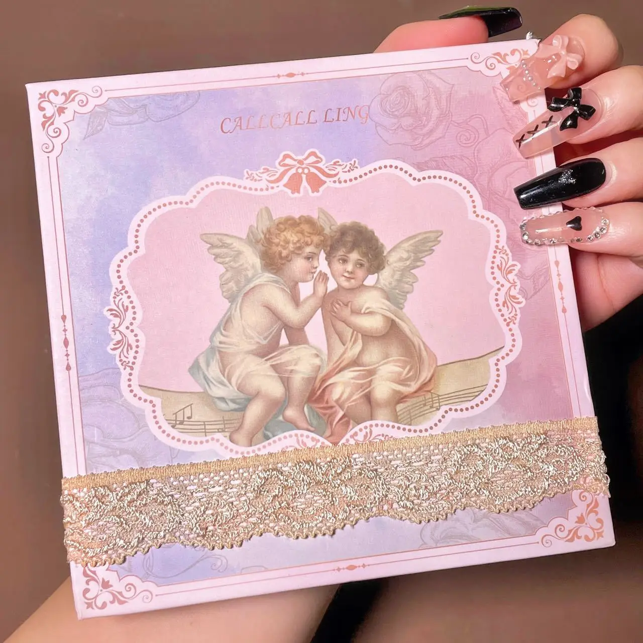 Embossed Angel Eyeshadow Blush Highlight All-in-One Palette Waterproof Long-Lasting Non-Flying Powder Makeup Eyeshadow Palette