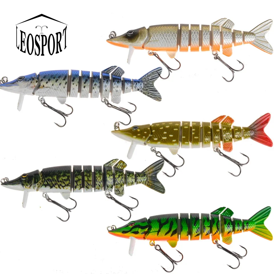 

12.5cm 20g Wobblers Pike Fishing Lures Artificial Multi Jointed Sections Artificial Hard Bait Trolling Pike Carp Fishing Tools