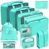7/8/9/10 Pcs Set Travel Organizer Storage Bags Suitcase Packing Cubes Set Cases Portable Luggage Clothes Shoe Tidy Pouch Folding 5