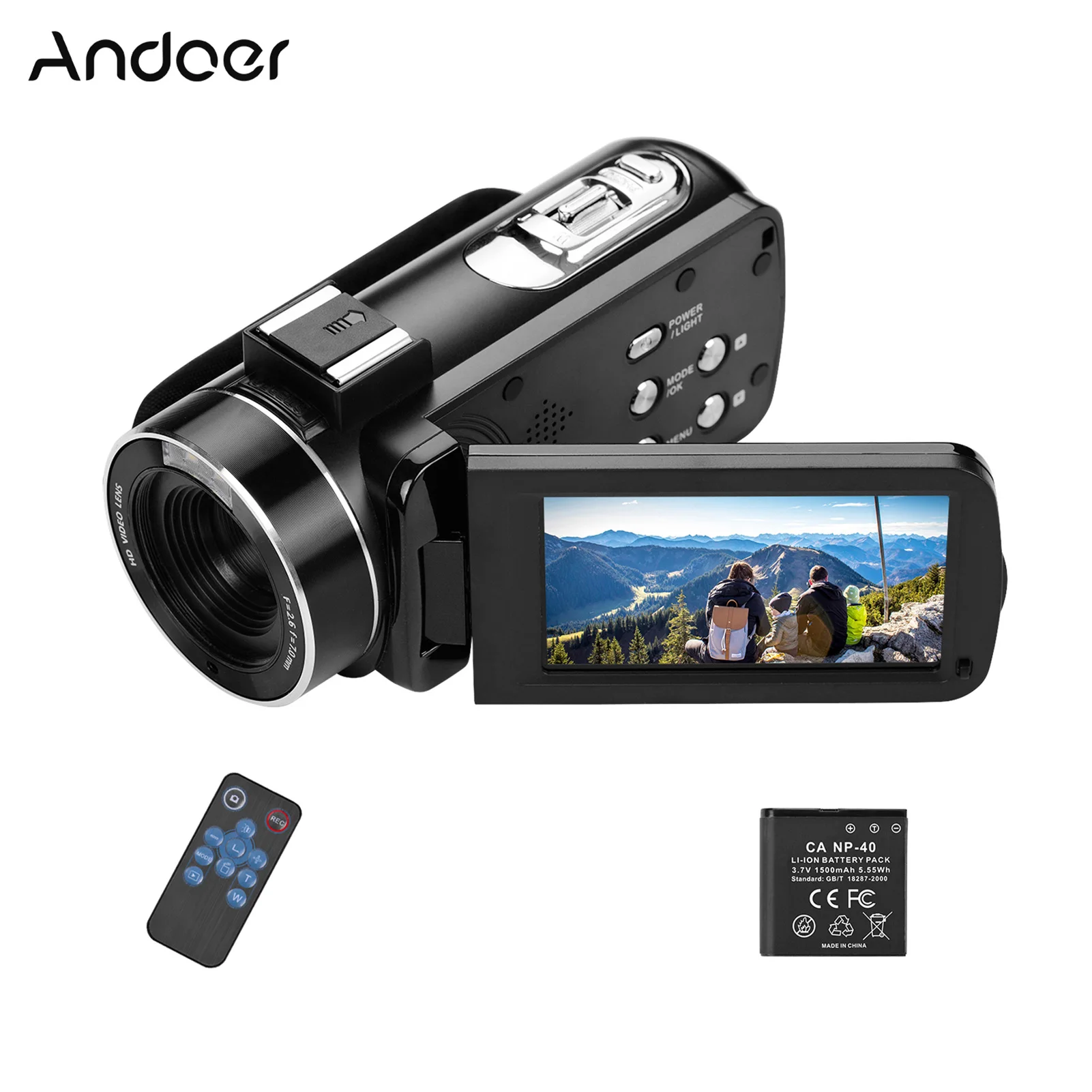 Andoer-cámara de vídeo Digital profesional 4K Ultra HD DV, videocámara Sensor CMOS, zapata caliente para micrófono de montaje _ AliExpress Mobile