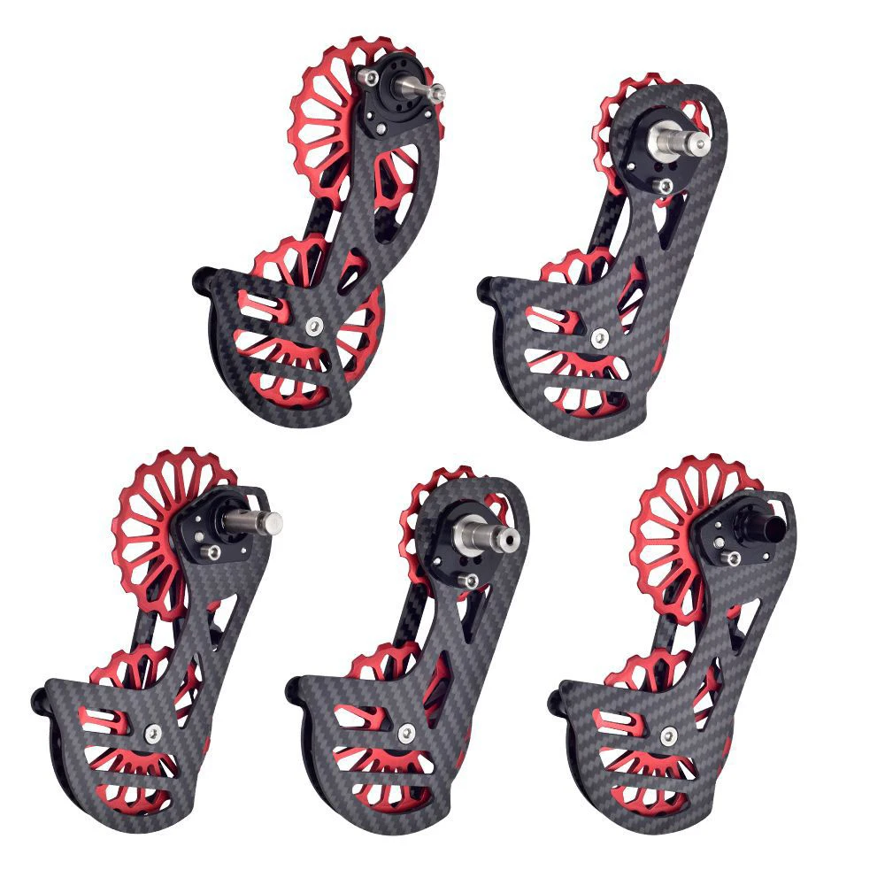 Bike Rear Derailleur Chain Guide 13/17T Ceramic Bearing Carbon