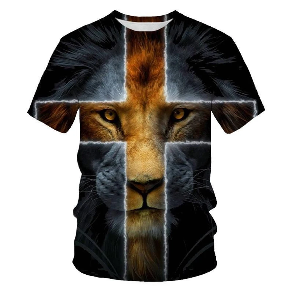Cross Lion 3D Print Tee 6