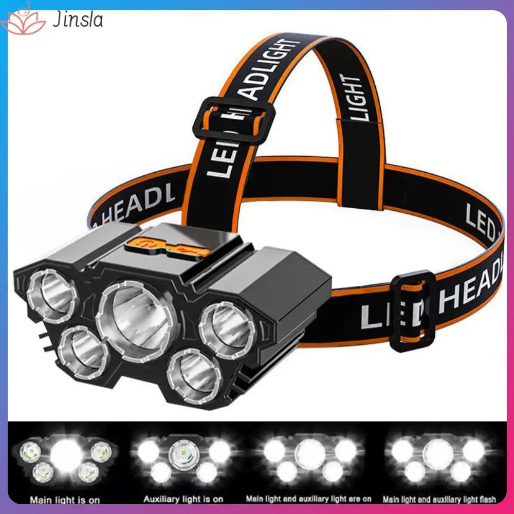 

Led Headlight Super Bright Head-Mounted Strong Flashlight Usb Rechargeable Built-in Battery Outdoor Rechargeable Night Fishing