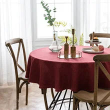 

Polyester Tablecloths, Waterproof Table Covers Simple Style Red Dining Table Coffee Table Deco