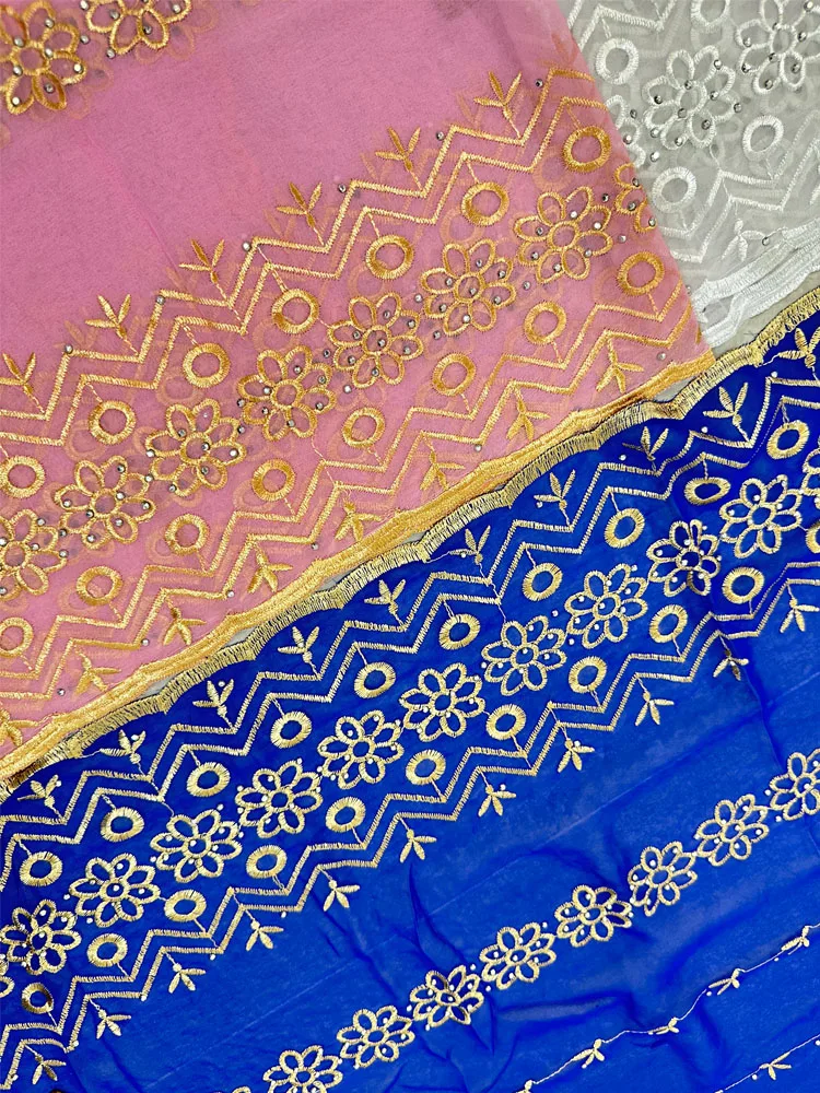 2025 Muslimischer Afrikanischer Schal Turban Chiffon Großhandel Bestickter Schal Muslimischer Party-Innenhijab für Damen Foulard – Detail 22