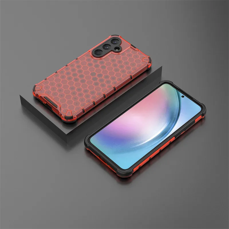 Honeycomb Shockproof TPU Armor PC Phone Case Cover