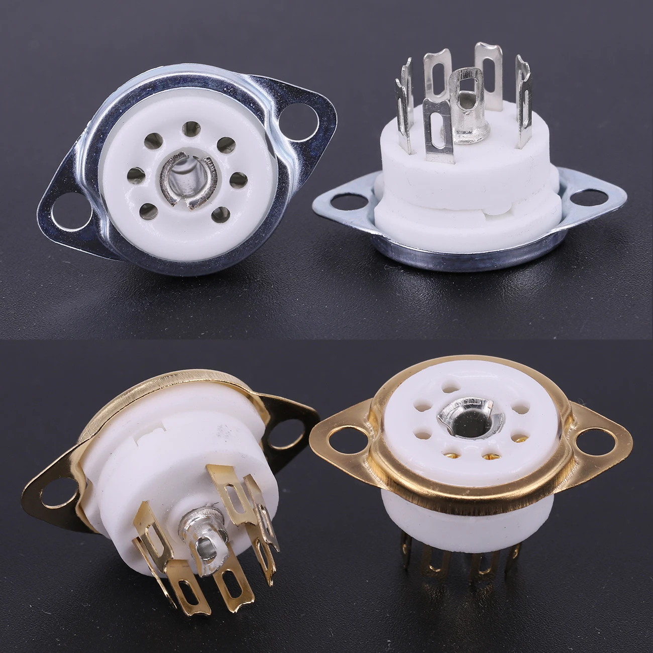 B7G 7PIN Tube Socket Ceramic Valve Base 5PCS For 6X4 6Z4 6AQ5 6J1 6J2 6J5 EC92 6H2 EAA91 EZ90 EF95 Tube Amplifier Audio HIFI DIY
