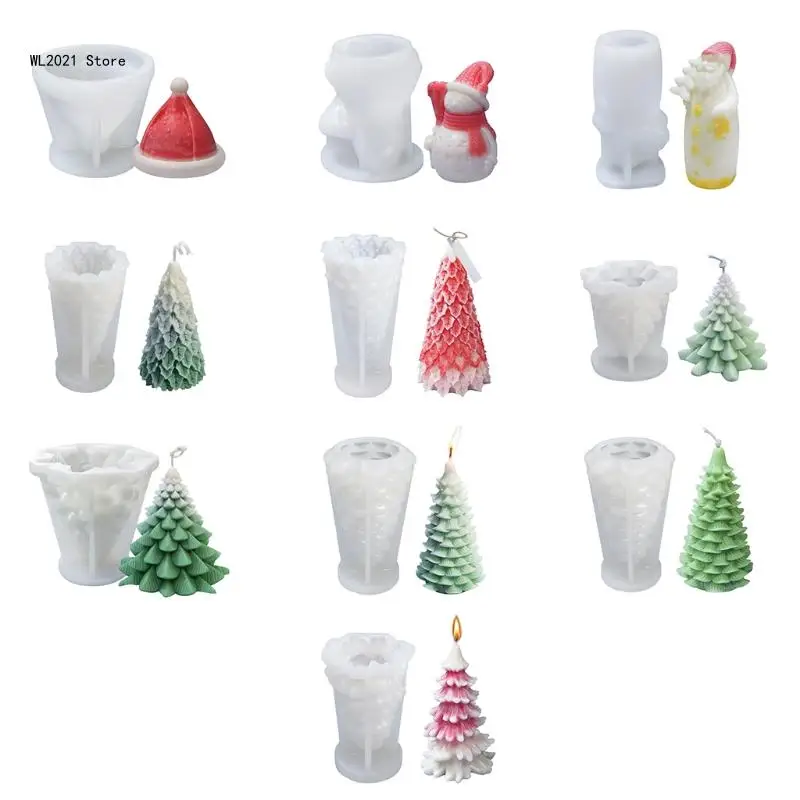 3D Luoye Christmas Tree Mold Epoxy Plaster Mold Making Soap Jewelry 517f christmas gnome candle mold gnome silicone mold for making candle soap plaster ornaments christmas gnome decorations