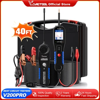 2025 VDIAGTOOL V200PRO 12V/24V Car Power Circuit Tester with 40FT Cable 1