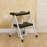 ‌Heavy-Duty Folding Ladder Space Saving 3-Step Stool Multi-Positional Home Utility Ladder Non-Slip Safety Foot Stool for Loft 5