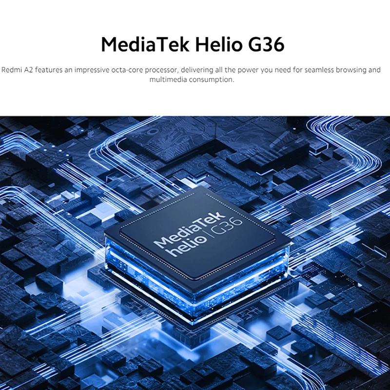 샤오미 레드미 A2 글로벌 버전 스마트폰, 2GB, 3GB, 32GB, MTK Helio G36, 5000mAh 배터리, 6.52 인치 HD + 디스플레이, 8MP 휴대폰