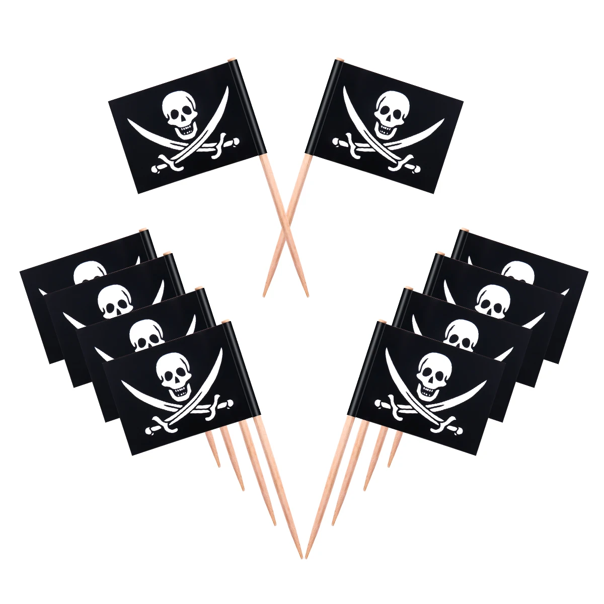 Eterspr 48 Pezzi Cupcake Topper Pirati Decorazione, Toppers Torta Pirata, per Festa a Tema Pirata, Stuzzicadenti da Cocktail Cappello Pirata, Inserto Cocktail, Inserto Torta di Compleanno