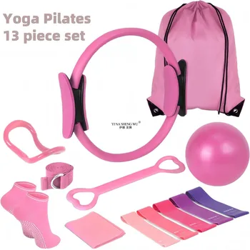 13 attrezzature per pilates per allenamenti a casa, set di anelli e palline per pilates, fasce di resistenza e più perfette per l'attrezzatura per pilates a casa