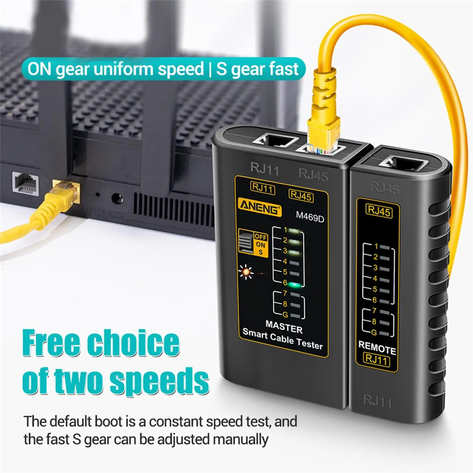 Network cable tester ANENG M469D RJ45 cable lan tester network cable tester RJ11 RJ12 CAT5 UTP LAN tester networking tools network repair