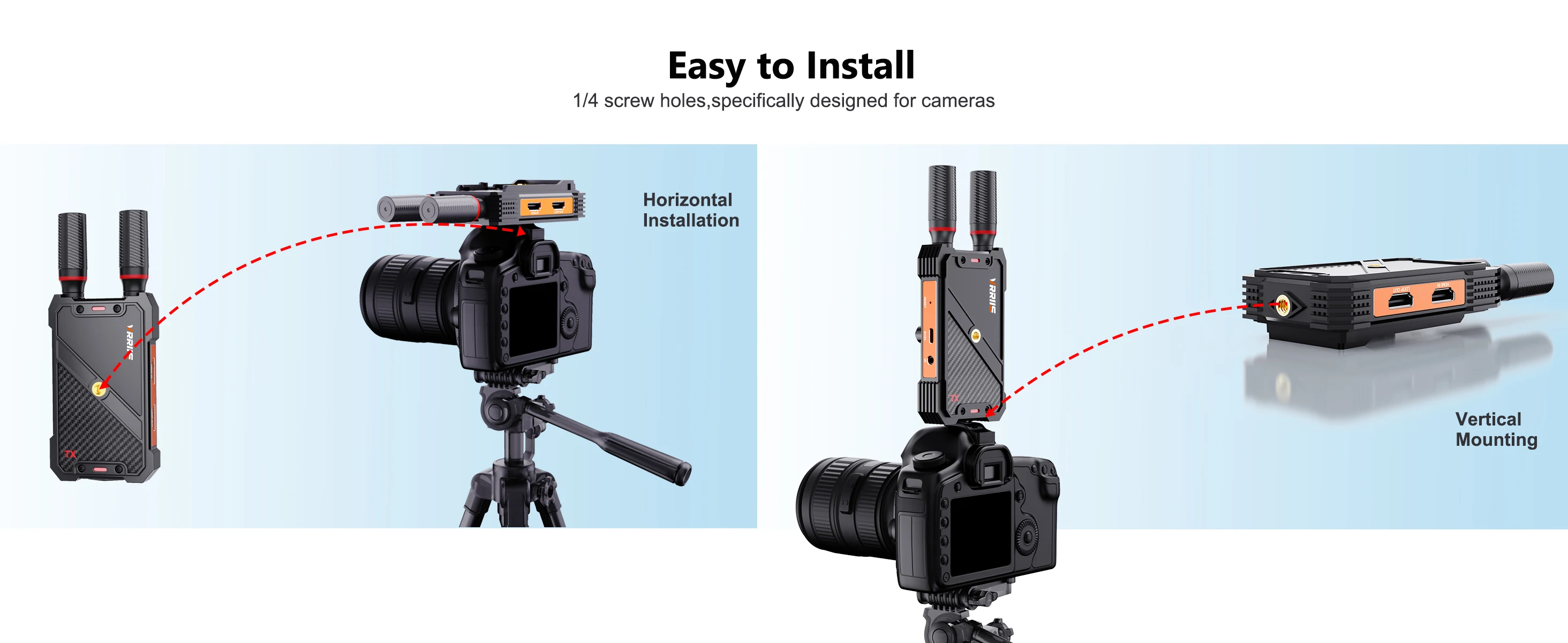 400M Wireless HMDI Video Transmitter and Receiver 1080P with UVC for Camera Lapt